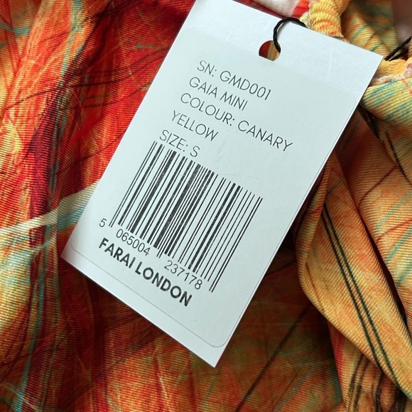 NWT Revolve x Farai  London Gaia Mini Dress in Canary Yellow Sz S - Picture 9 of 9